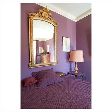 Purple Bedroom Ideas on Gap Interiors   Classic Bedroom With Purple Painted Walls   Picture