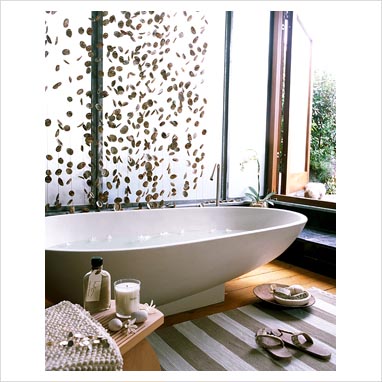 Bathroom Window Treatment on Gap Interiors   Modern Bathroom   Picture Library Specialising In