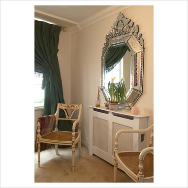 Living Room on Gap Interiors   Large Decorative Mirror In Living Room   Picture