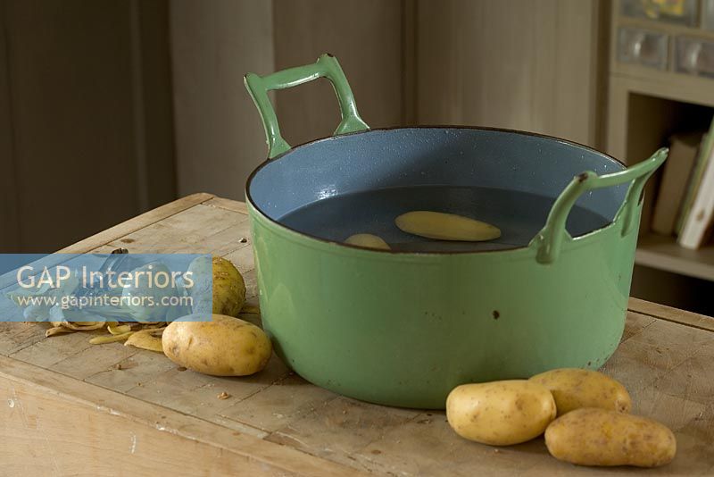 Potatoes in saucepan