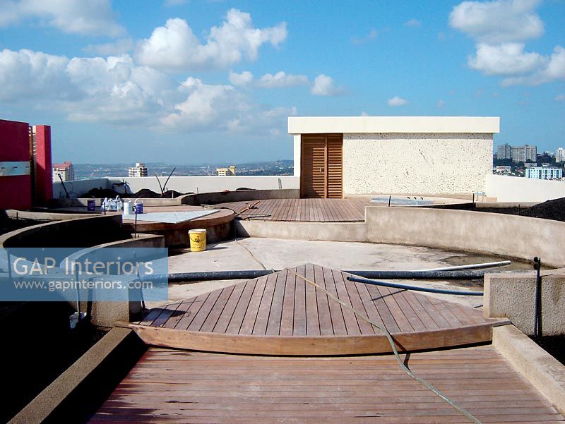 Round terrace rooftop deck