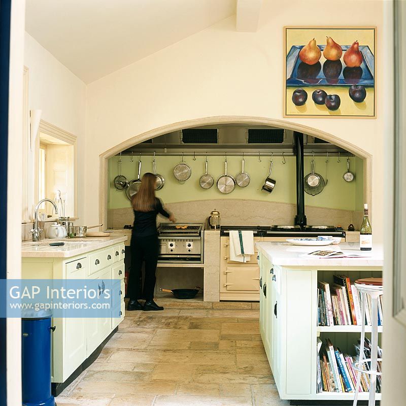 Woman in a modern kitchen