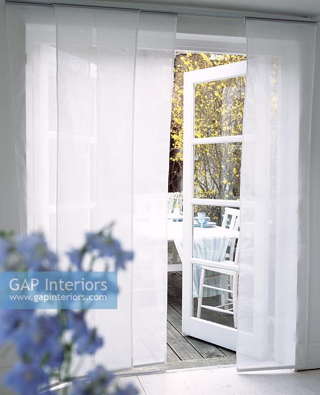 Panel curtains at french doors