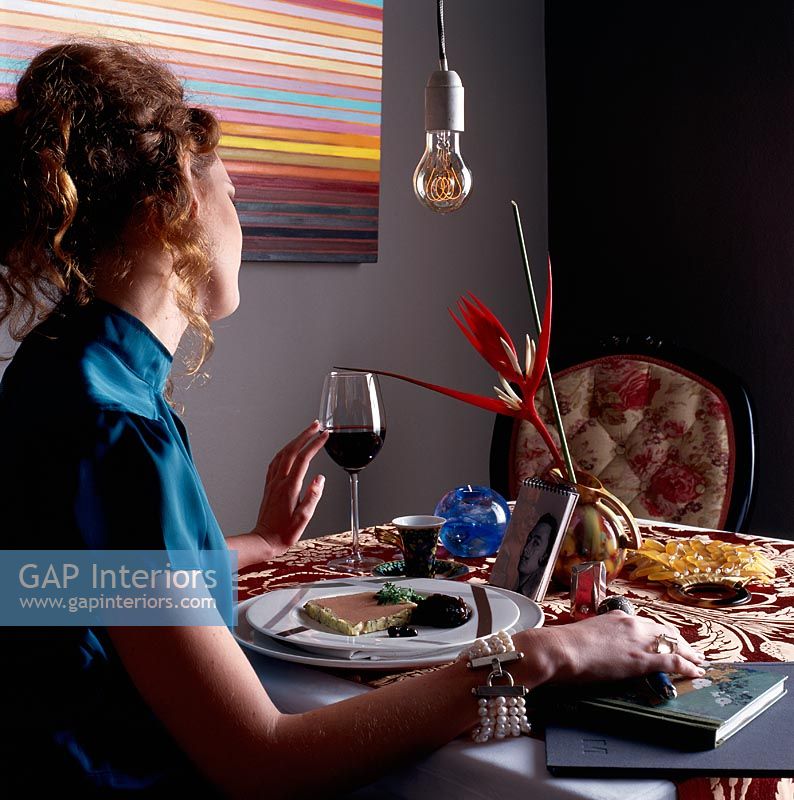Woman eating a meal