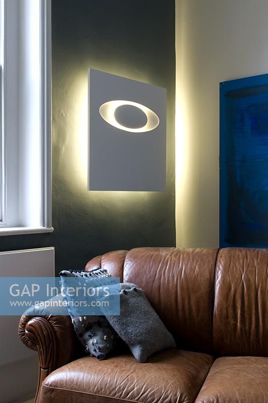Modern living room with Conran wall lamp