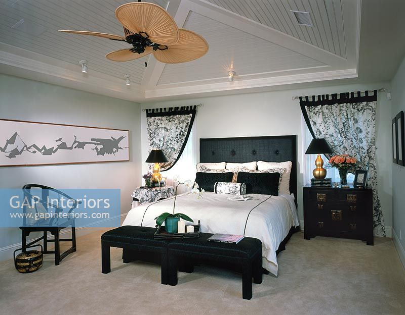 Contemporary Master Bedroom in Coastal Home