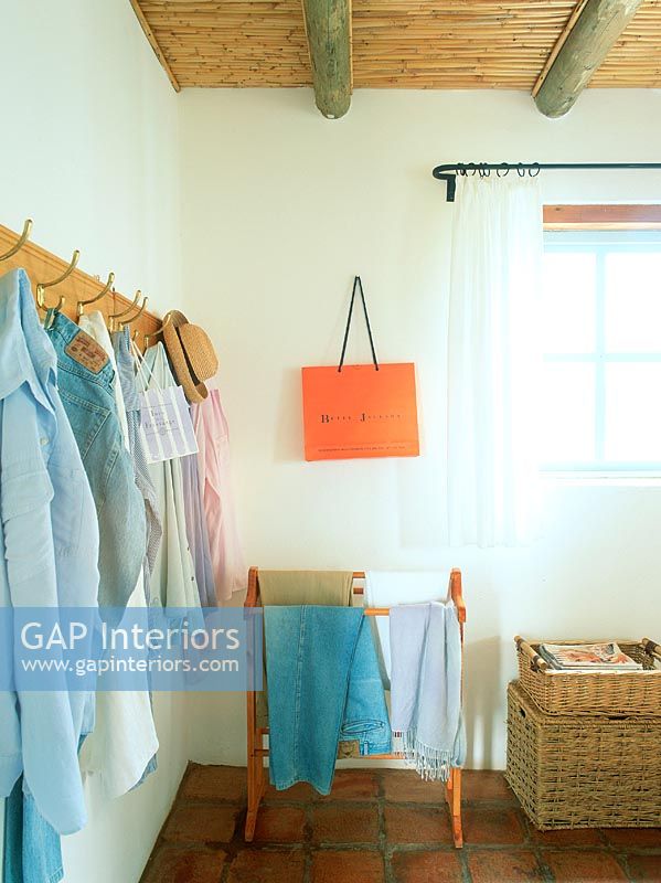 View of clothes hanging on hook