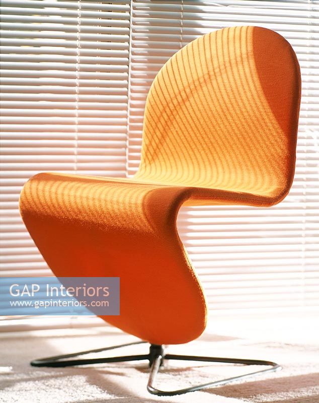Orange contemporary chair 