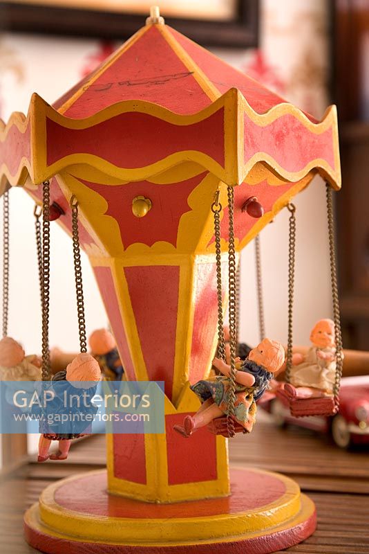 Vintage carousel toy detail