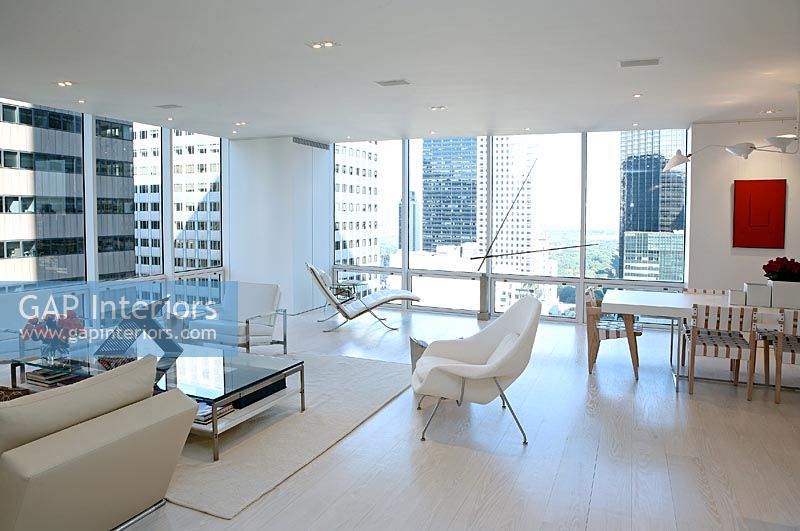 Modern white living room 