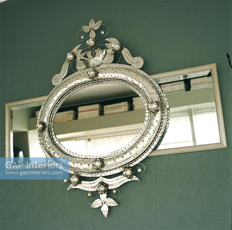 Close-up of vintage mirror