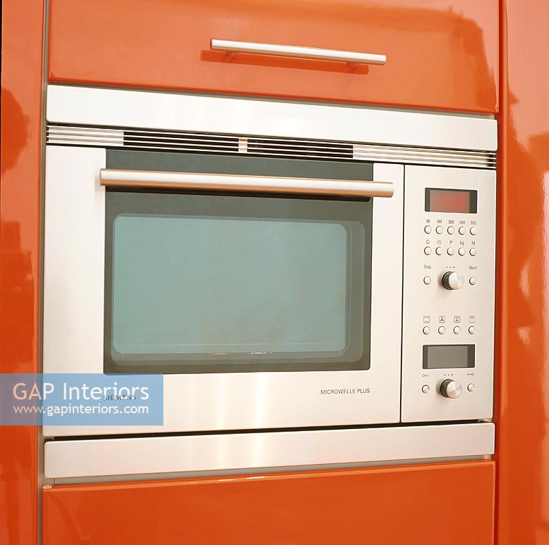 Microwave oven, close-up