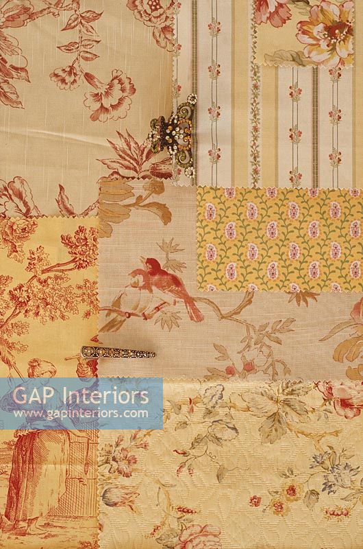Floral pattern fabric samples

