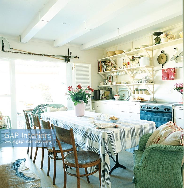 Country  kitchen with dining table