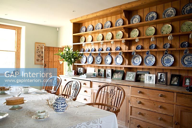 Country style dining room with large pine dresser