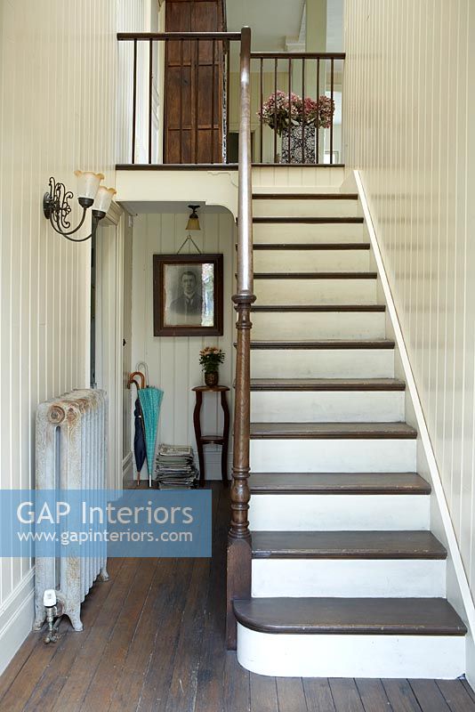 Classic wooden hallway and staircase 
