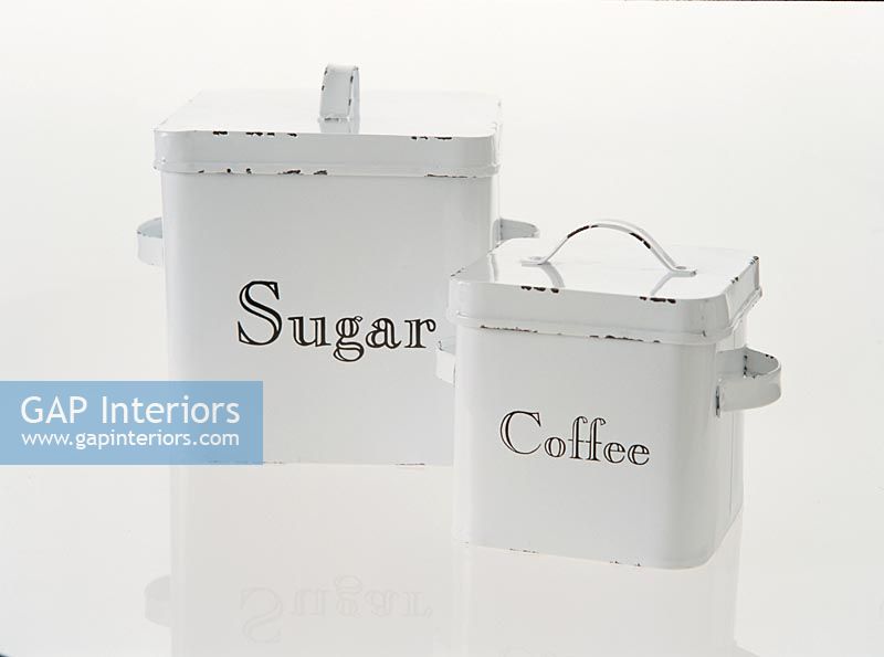 Coffee and sugar canisters 