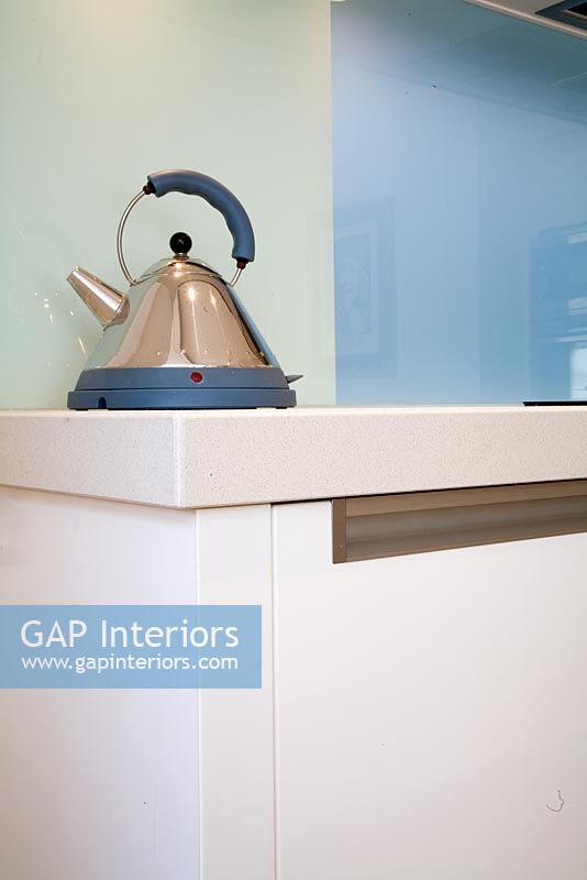 Modern kettle on kitchen worktop
