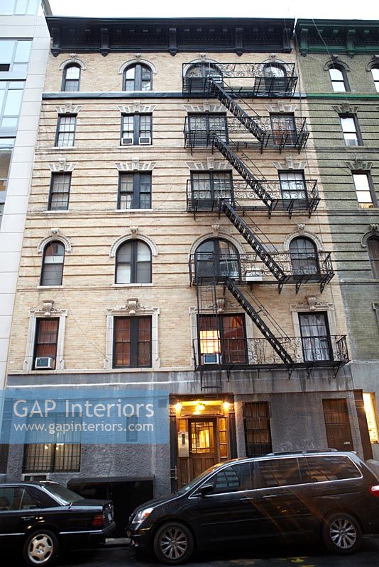 Exterior of New York apartment building