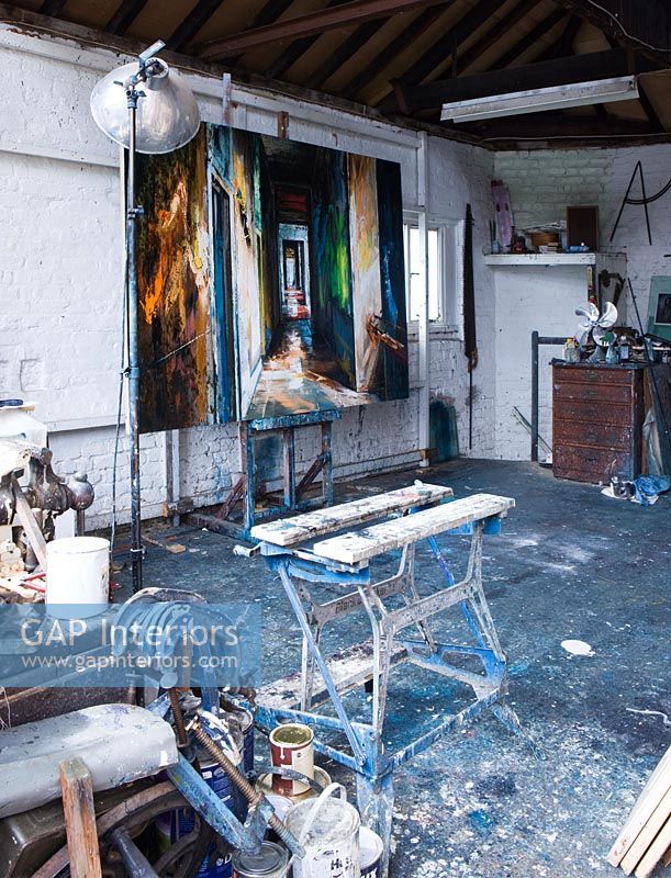 Messy artists studio