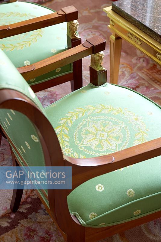 Embossed armchairs