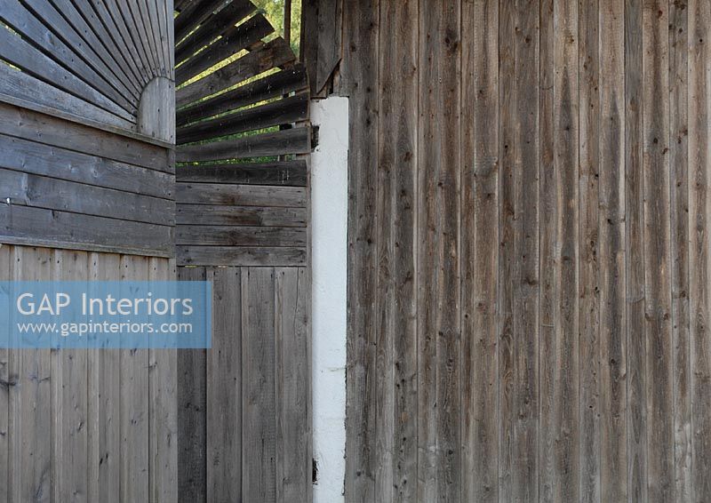 Wooden barn doors detail 