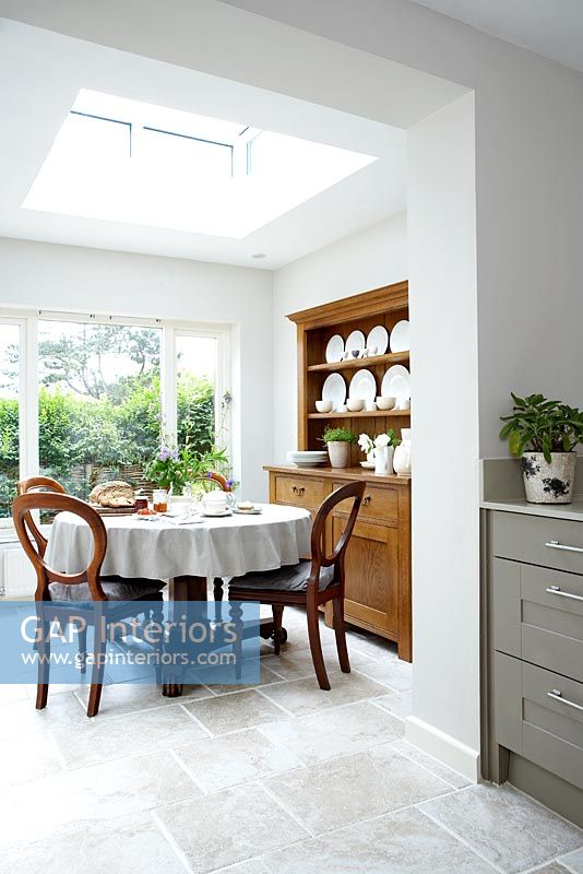 Dining area in conservatory 