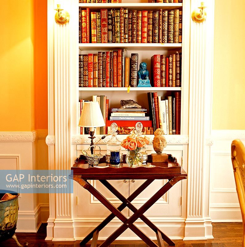Classic side table and bookcase