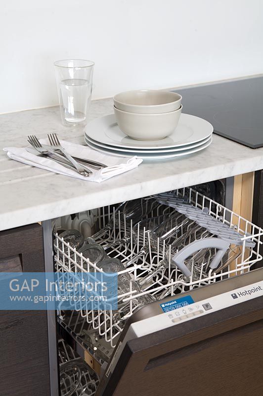 Dishwasher in modern kitchen 