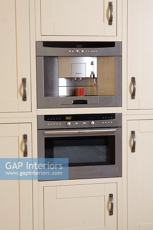 Integrated appliances in modern kitchen