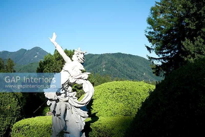 Classic sculpture with country views 