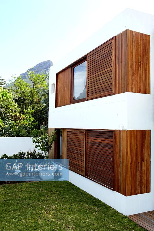 Modern wooden clad house