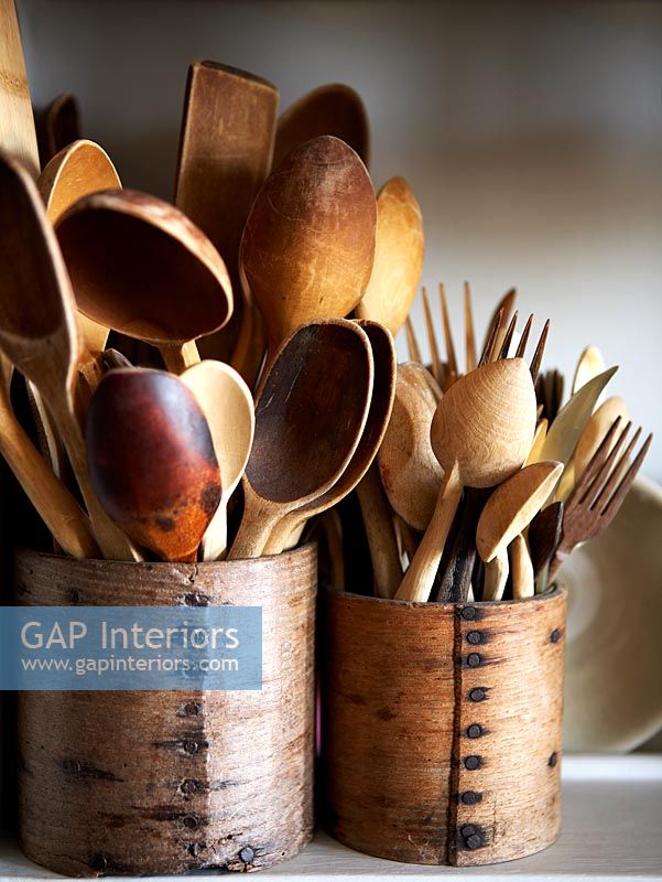 Wooden utensils, detail
