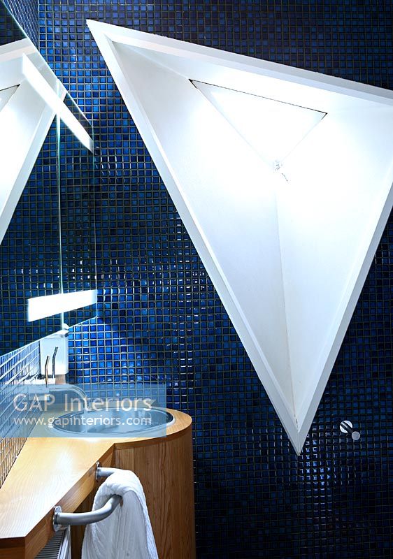 Modern bathroom with triangle design shower