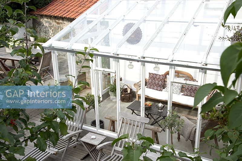 Modern conservatory and garden furniture