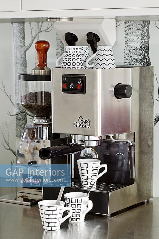 Coffee machine in modern kitchen 