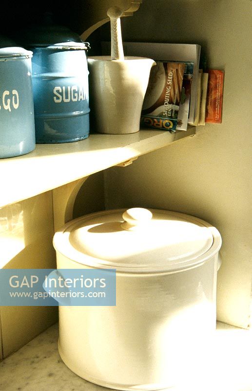 Storage jars in classic kitchen