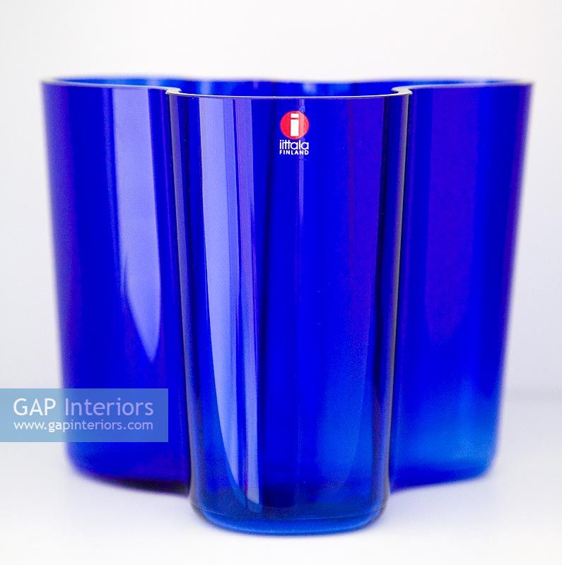 Detail of three blue glasses