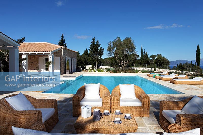 Luxury swimming pool and terrace