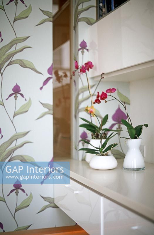 Orchids on built in units