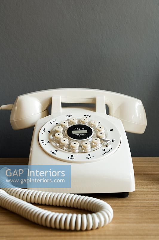 Detail of vintage telephone