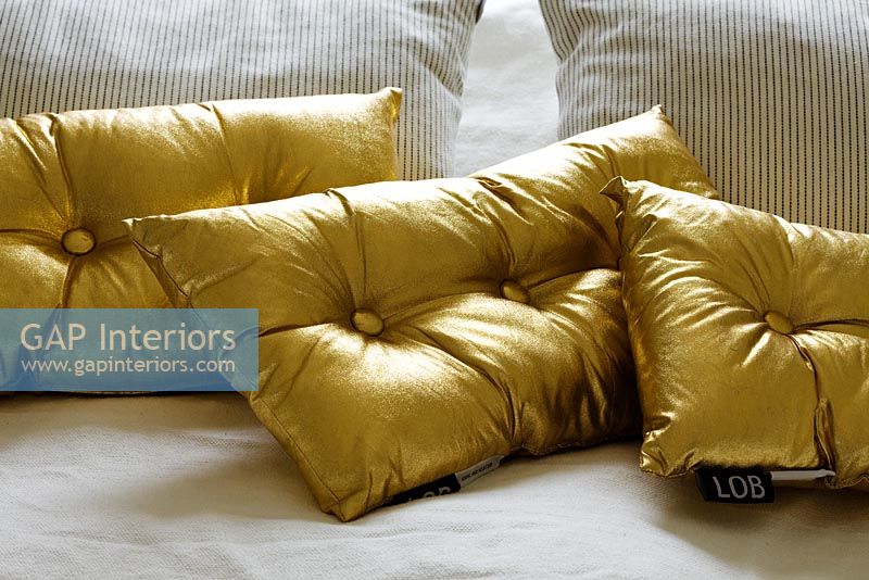 Gold cushions