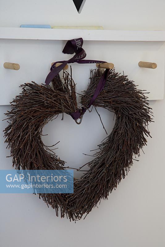 Detail of heart shaped wreath 