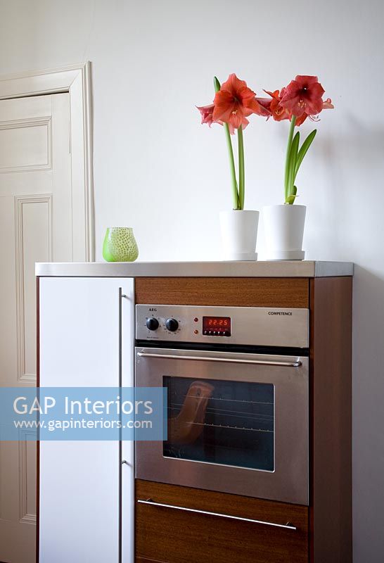 Oven and unit in modern kitchen 