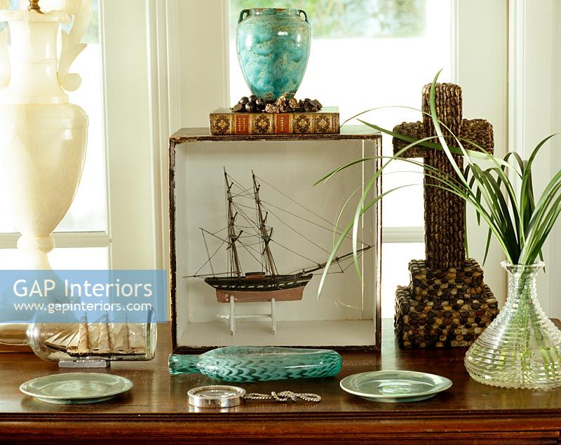 Detail of display of nautical objects 