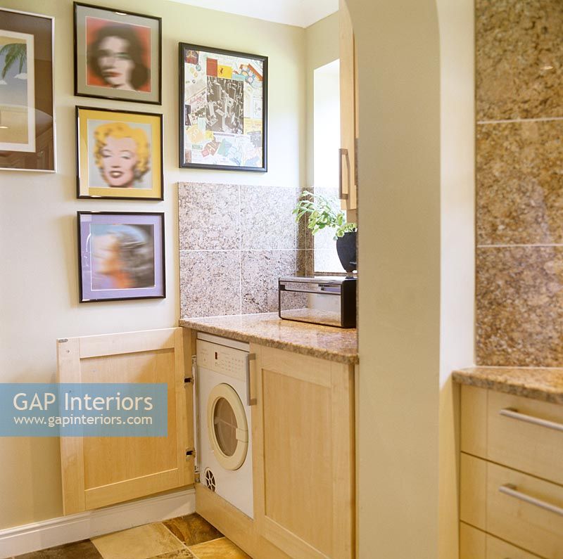 Gap Interiors Washing Machine In Kitchen Cupboard Image No