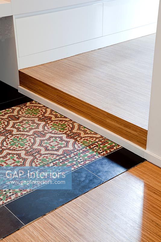 Detail of patterned mosaic floor 