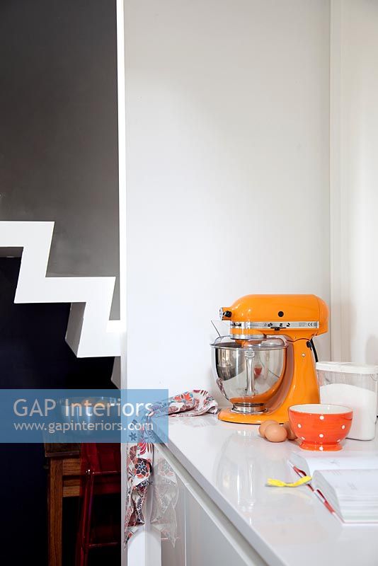 Food mixer on contemporary kitchen worktop 