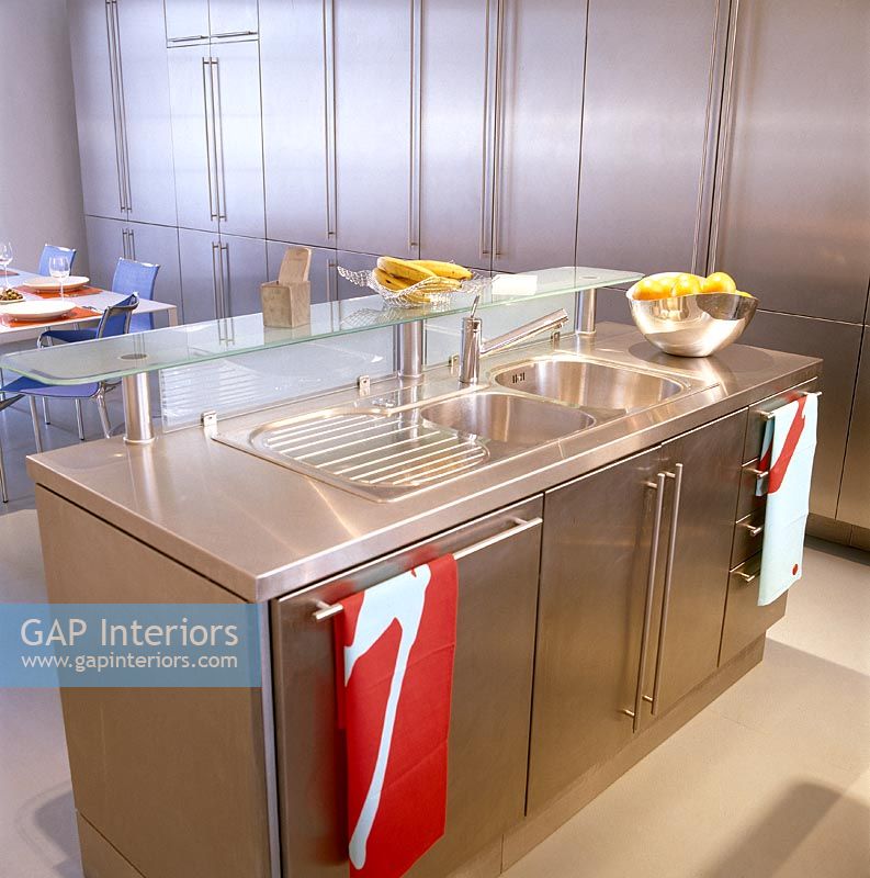 Modern stainless steel kitchen 