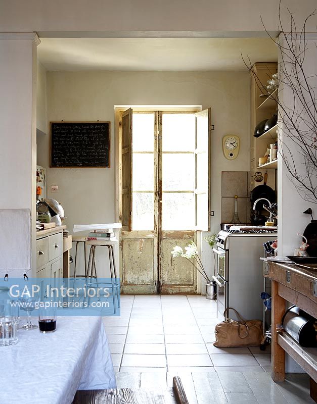 Classic kitchen-diner with french windows 